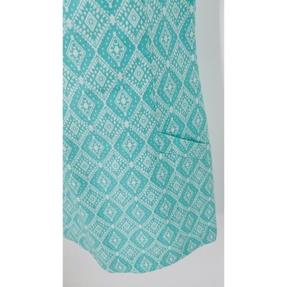 Southern Tide Paislee Ikat Jacquard Shift Dress Size 6 - Bermuda Teal - Picture 6 of 14
